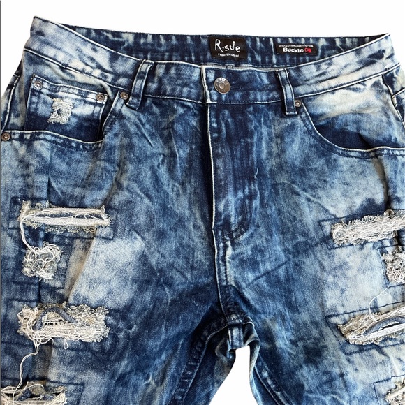 RSole Bleached Frayed Jean 34x32 - Picture 3 of 5